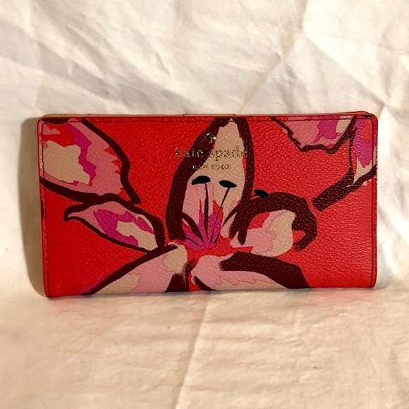 SOLD NEW Coral Kate Spade Floral Stacy Wallet - Picture 2 of 8